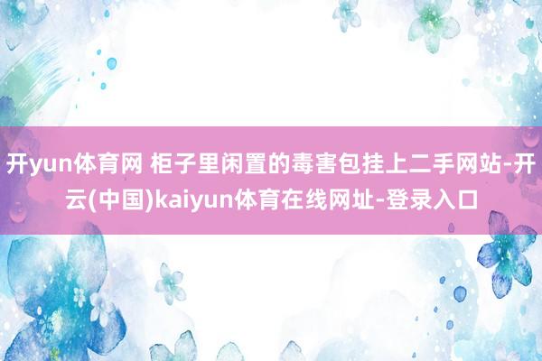 开yun体育网 柜子里闲置的毒害包挂上二手网站-开云(中国)kaiyun体育在线网址-登录入口