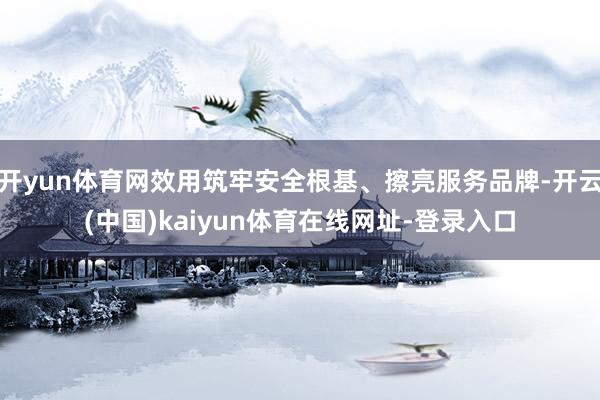 开yun体育网效用筑牢安全根基、擦亮服务品牌-开云(中国)kaiyun体育在线网址-登录入口